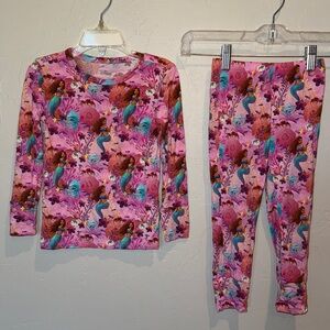 Posh Peanut Disney Little Mermaid Colletion 3T-4T Pajama Set. GUC